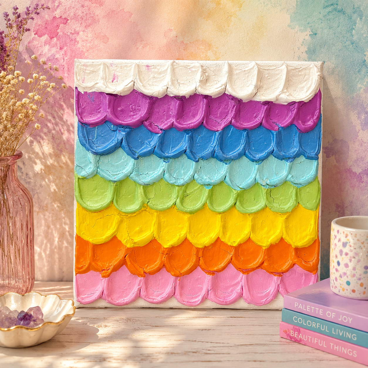 Rainbow Scallop Painting
