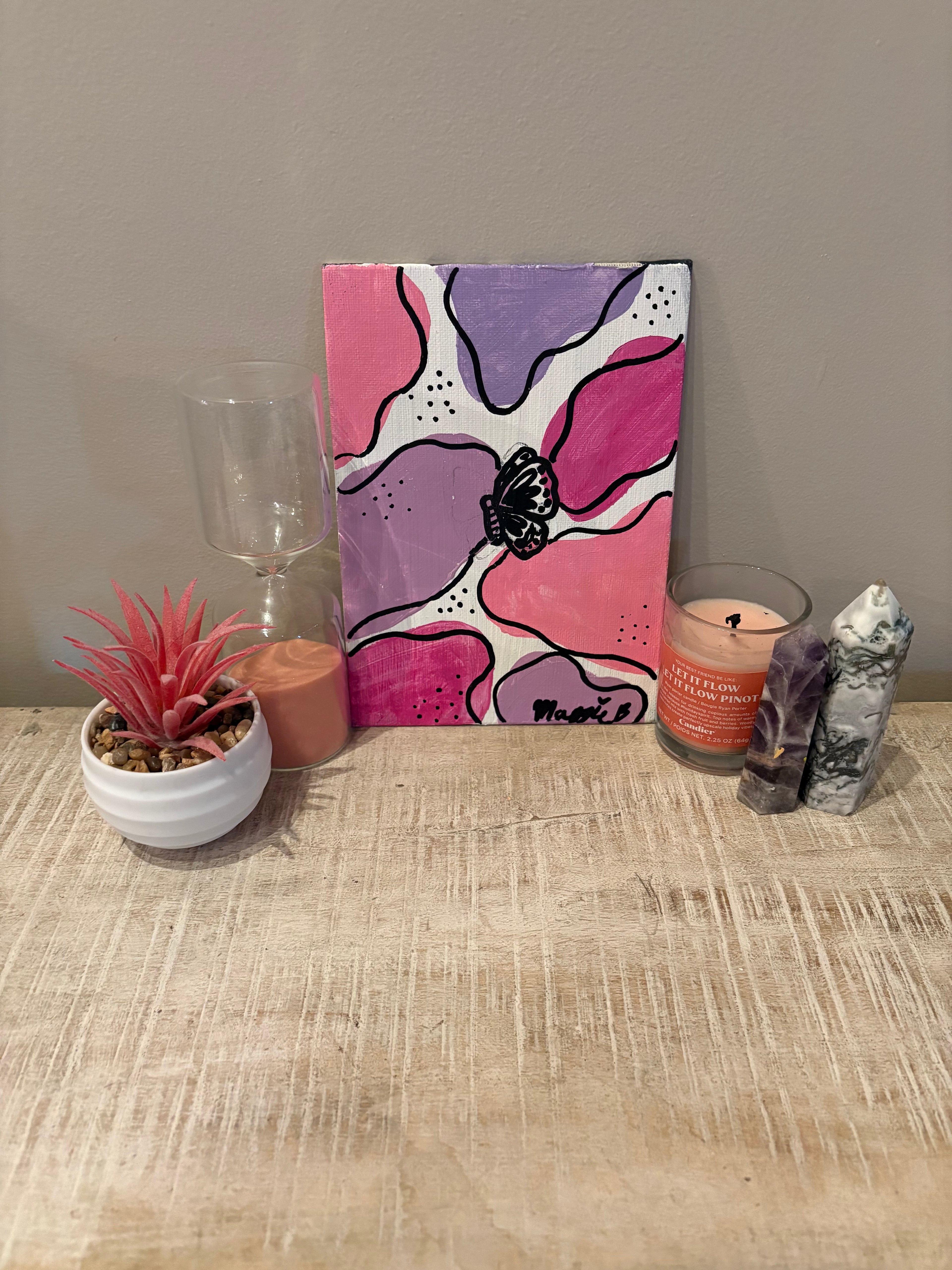 Pink Purple Splotch Butterfly